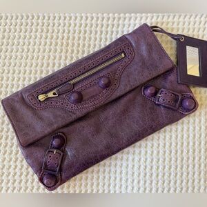 Vibrant Purple Balenciaga Clutch